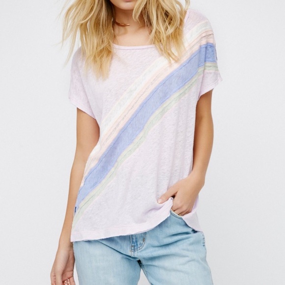 Free People Tops - Free People We the Free Thien Tee in Pastel Combo